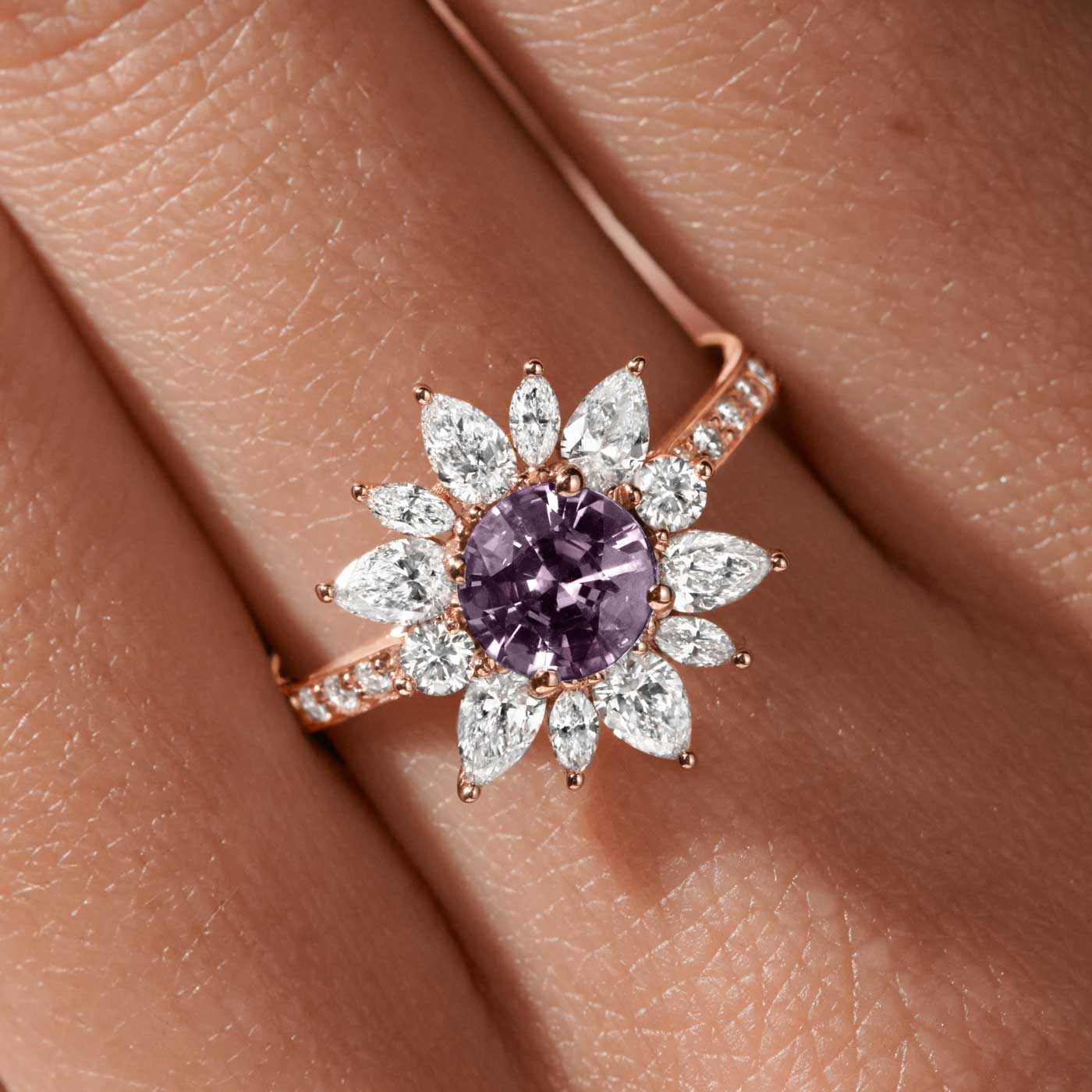 Bague EverBloom Prima Spinelle Lavande zoom