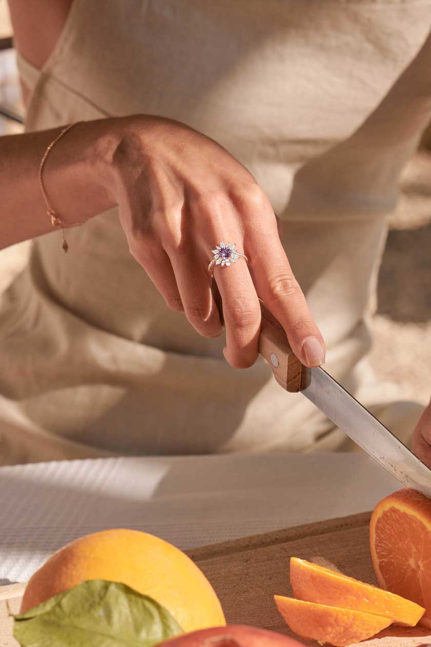 Bague EverBloom Prima Spinelle Lavande