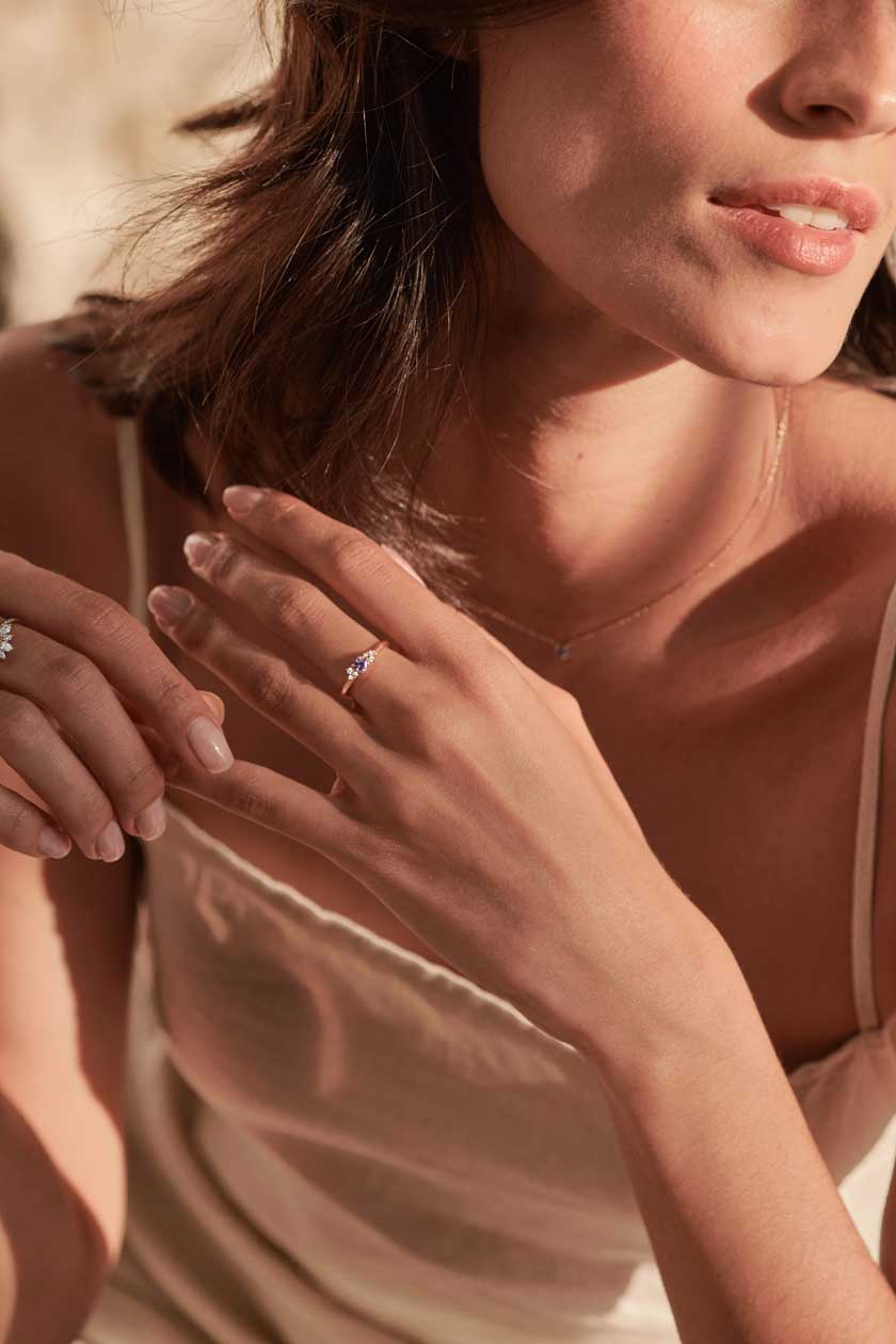 Bague Baby EverBloom Spinelle Lavande 1