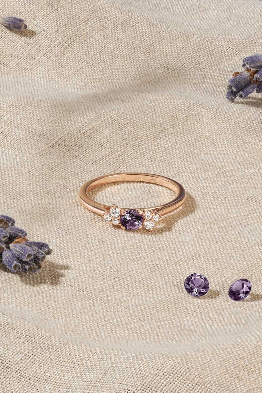 Bague Baby EverBloom Spinelle Lavande 2