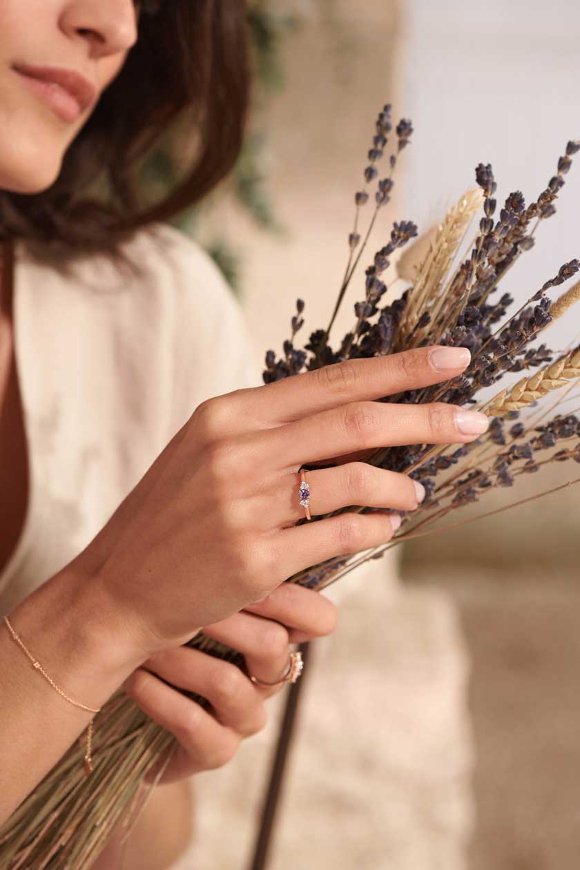 Bague Baby EverBloom Spinelle Lavande 3