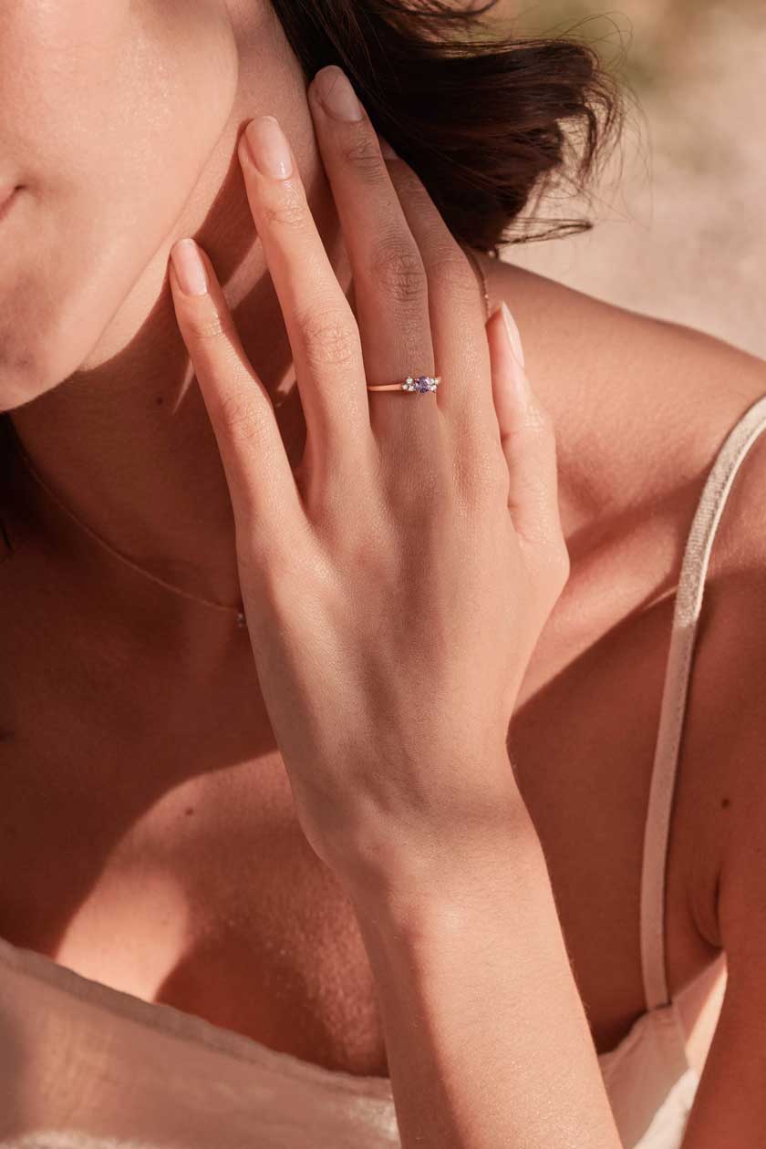 Bague Baby EverBloom Spinelle Lavande