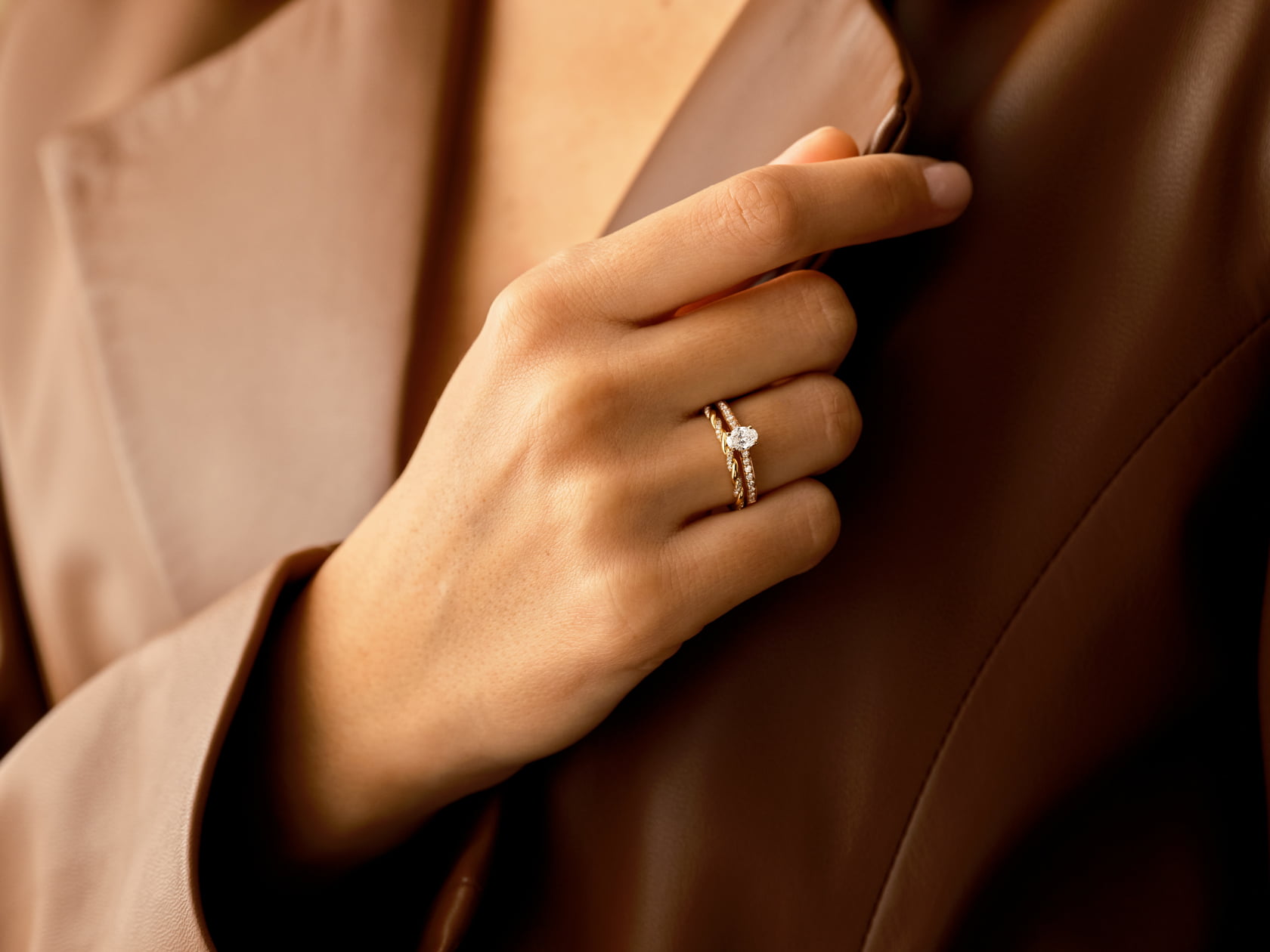 Bague Lady Ovale Pavée