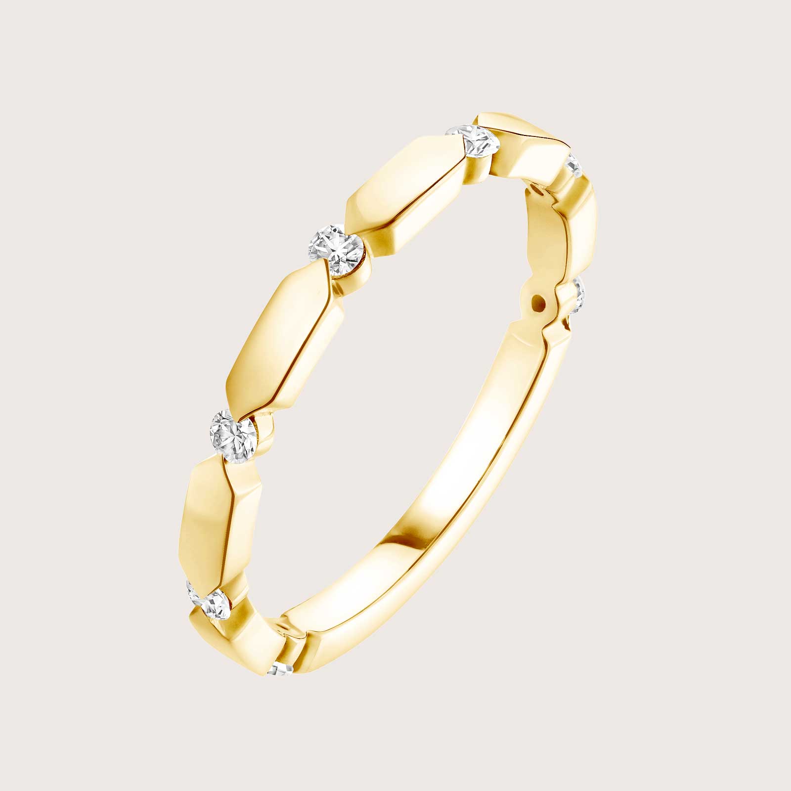 MET S Yellow Gold Diamond Ring