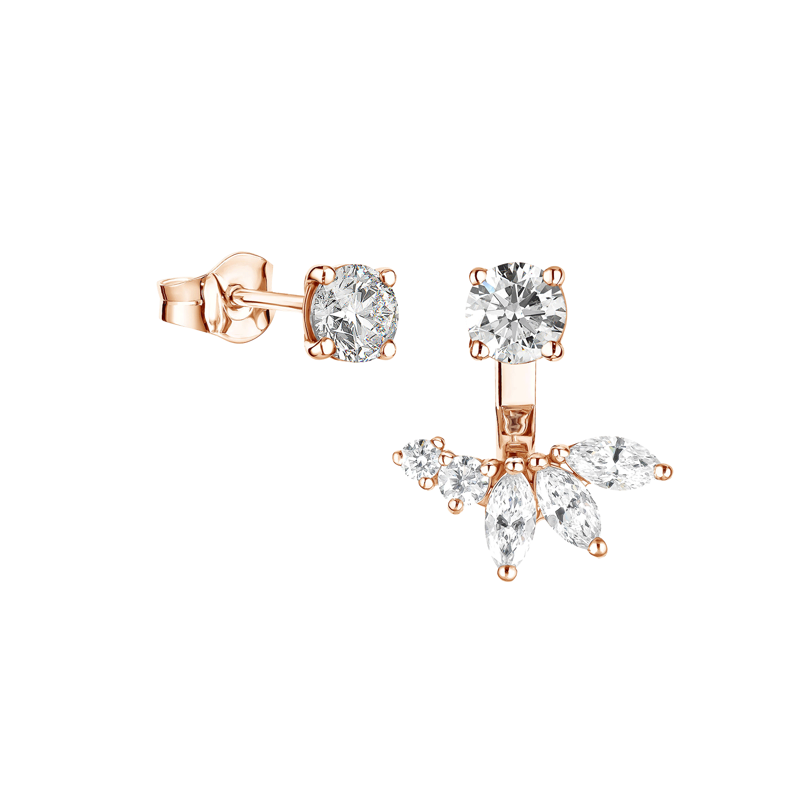 Ohrringe 18K Roségold Diamant EverBloom