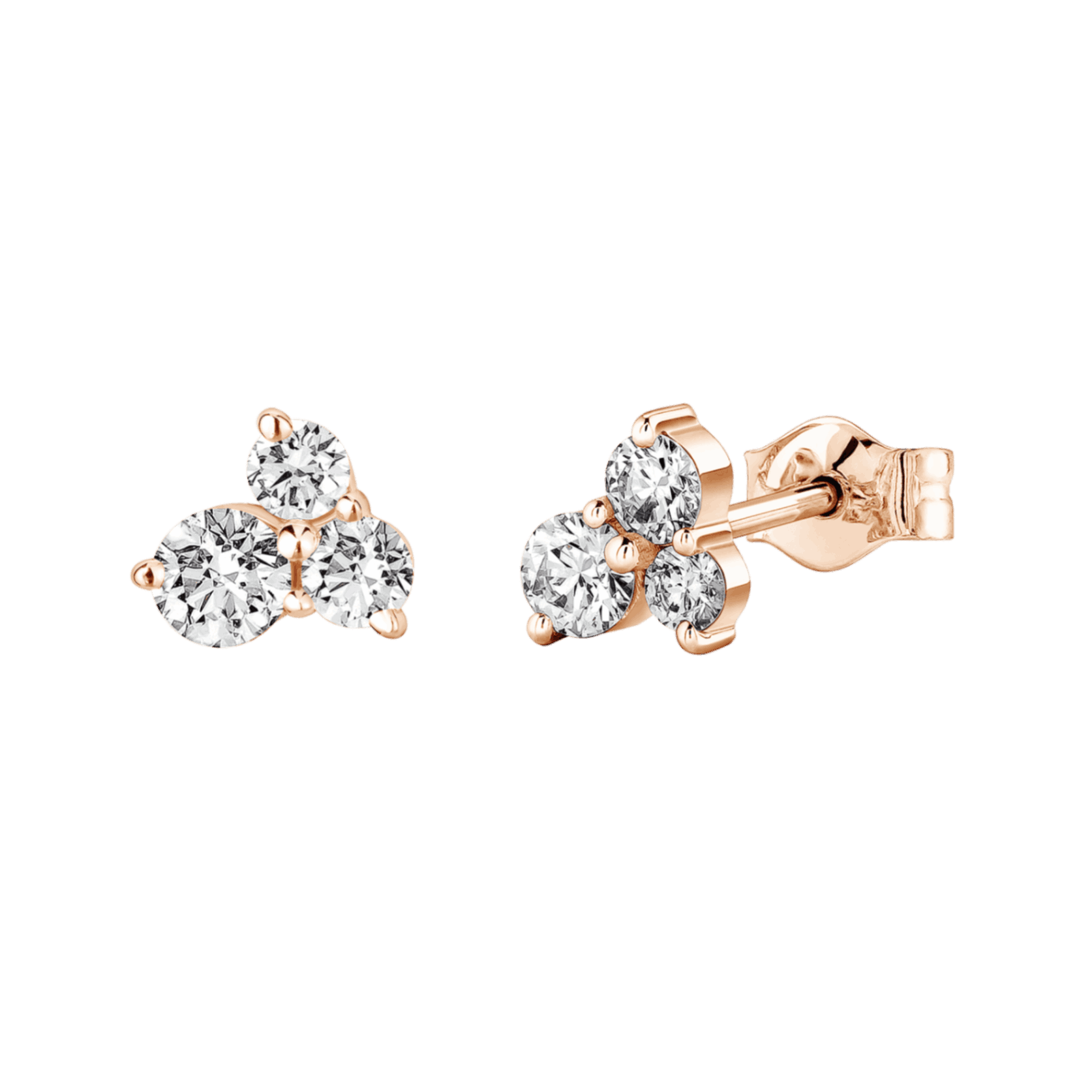 Ohrringe 18K Roségold Diamant Mini EverBloom