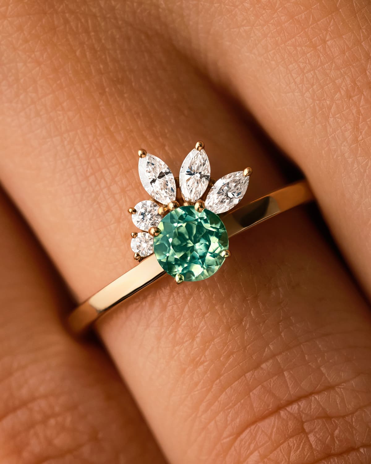Ring Little EverBloom Mint Turmalin Roségold