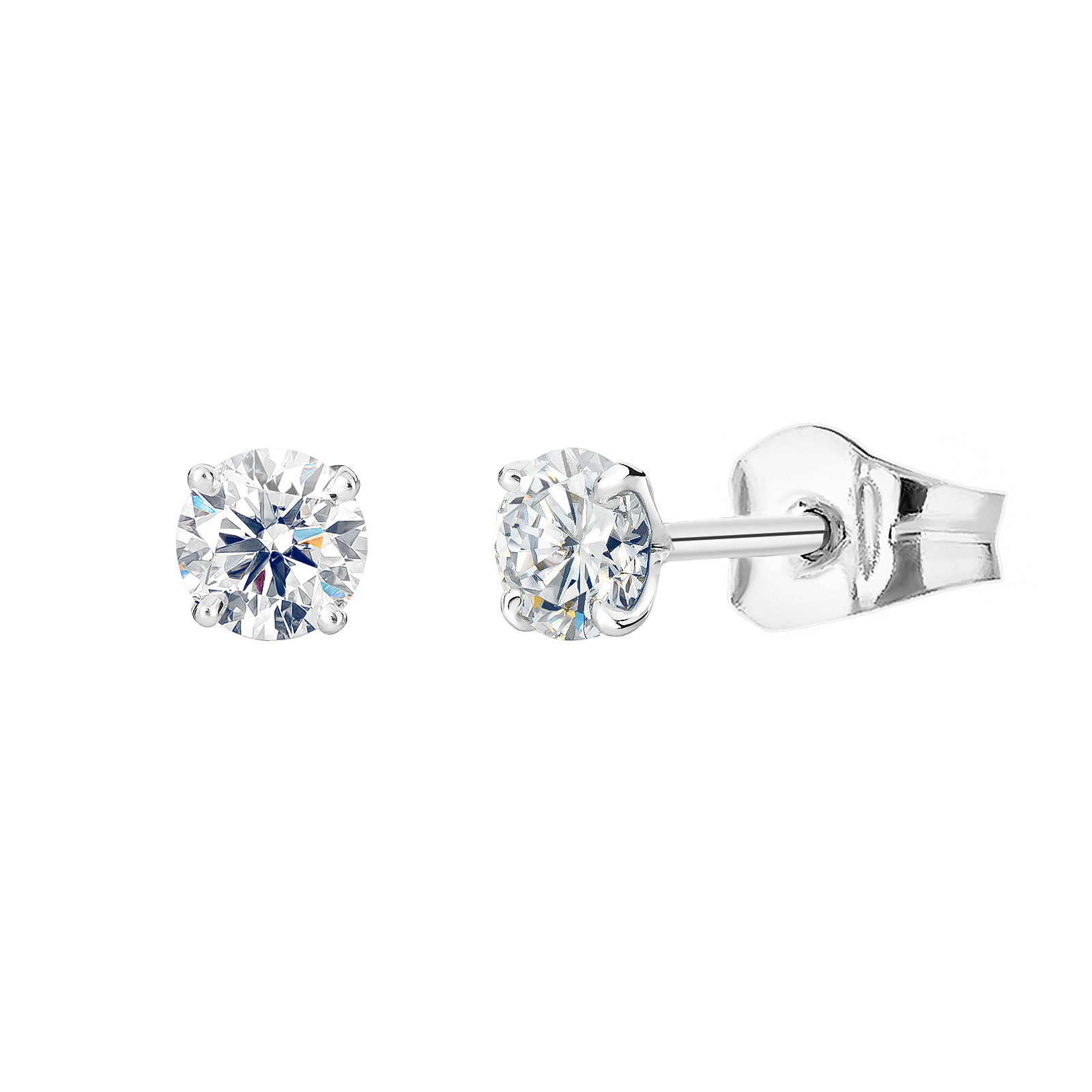 Boucles d'oreilles Or blanc 18 cts Diamant Lady