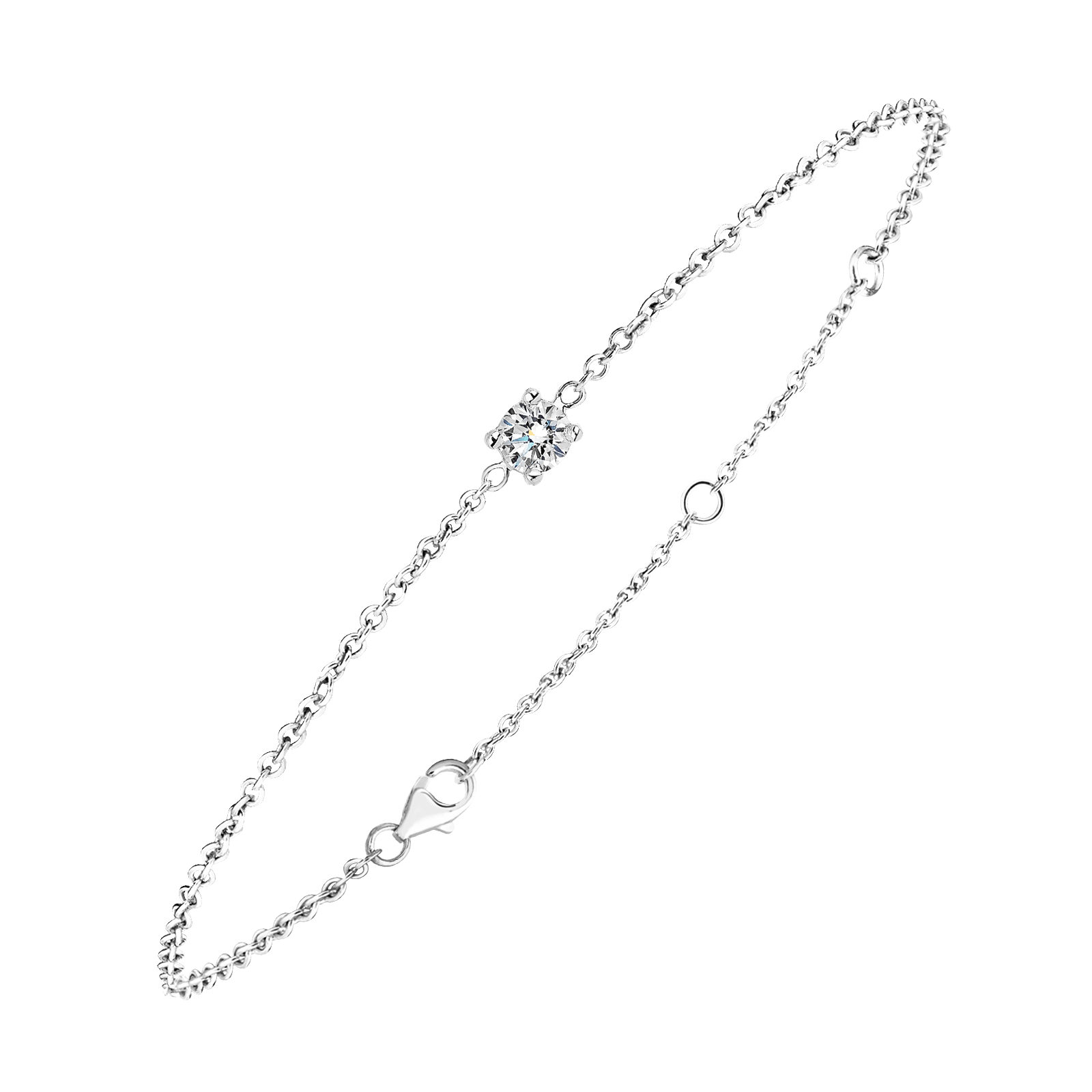 Bracelet Or blanc 18 cts Diamant Lady