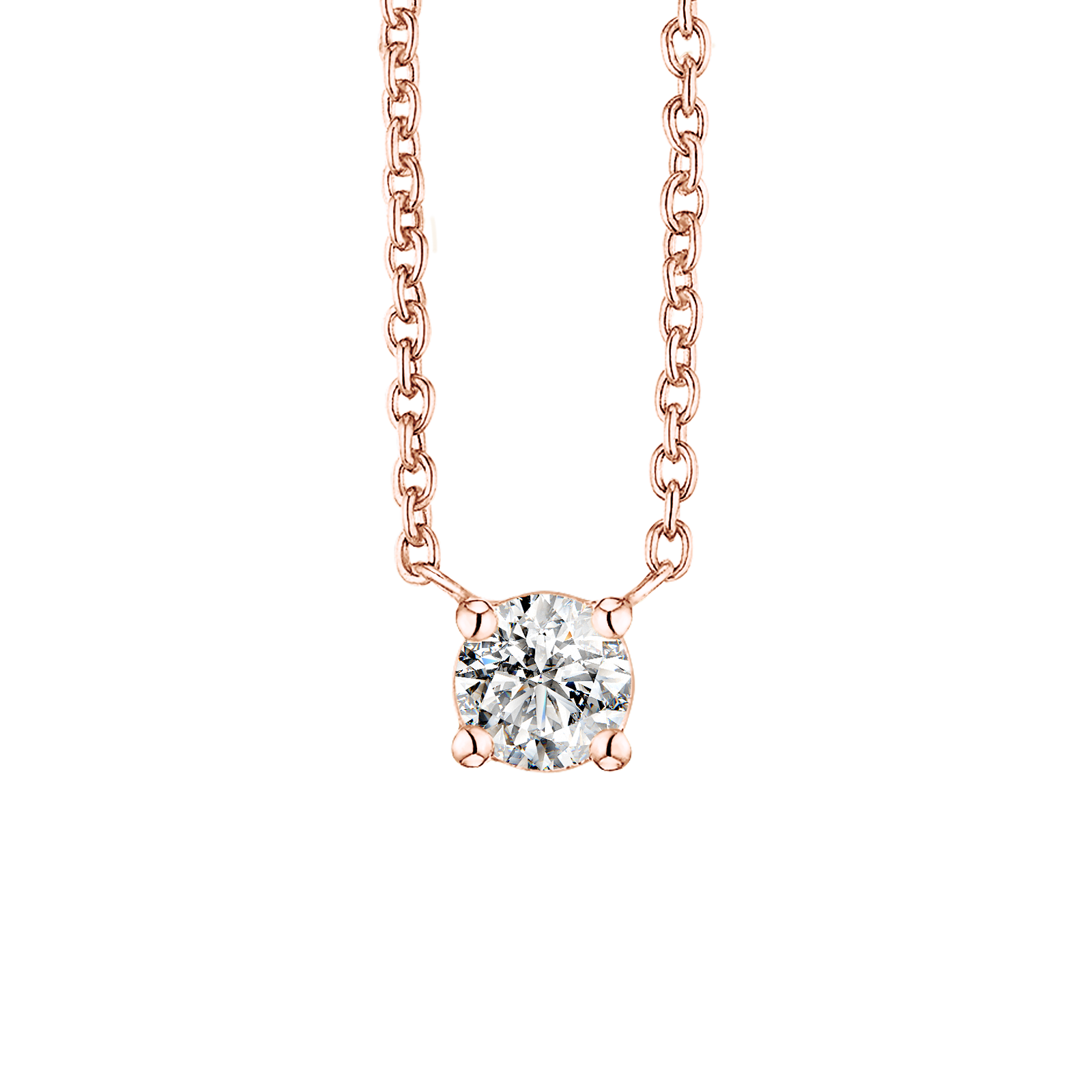 Pendentif Or rose 18 cts Diamant Lady