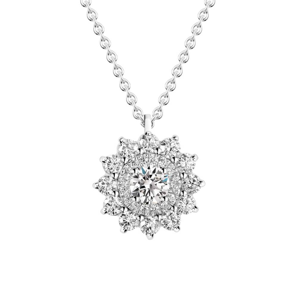 Pendant White gold Diamond Lefkos 2