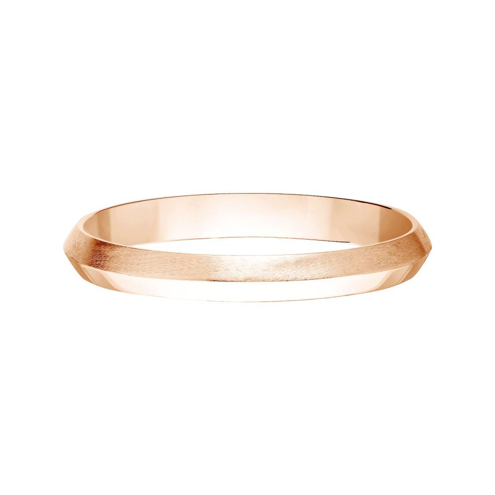 Wedding band Rose gold Thésée Love Brossée 3 mm 3