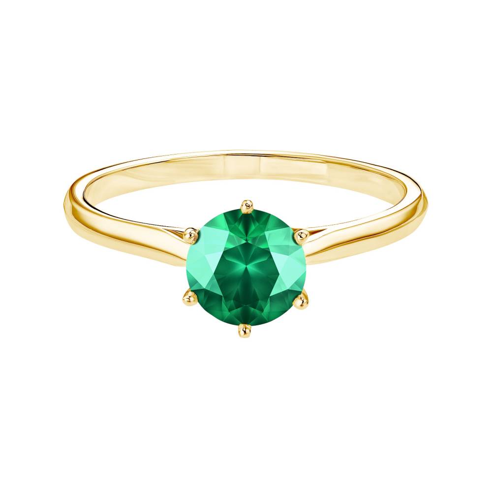 Bague Or jaune Emeraude Lady 2