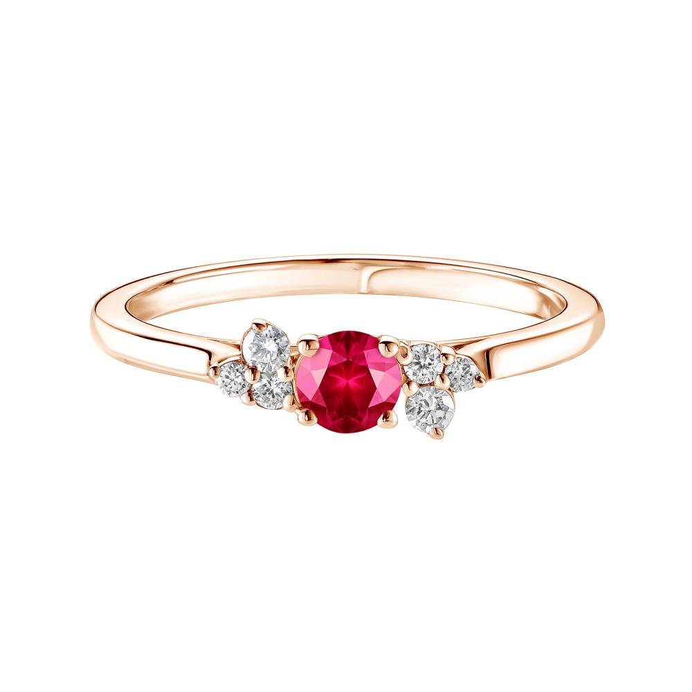 Bague Or rose Rubis et diamants Baby EverBloom 2