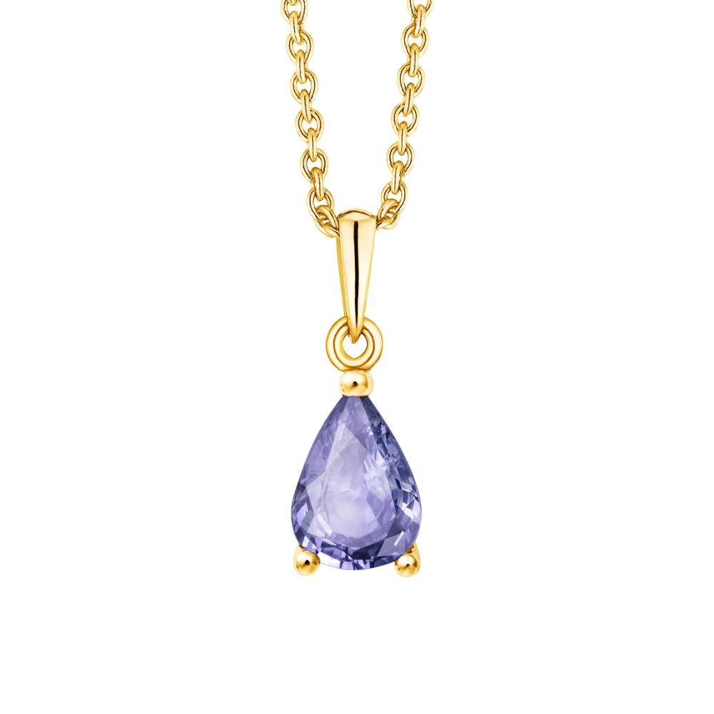 Pendentif Or jaune Tanzanite Goutte 2