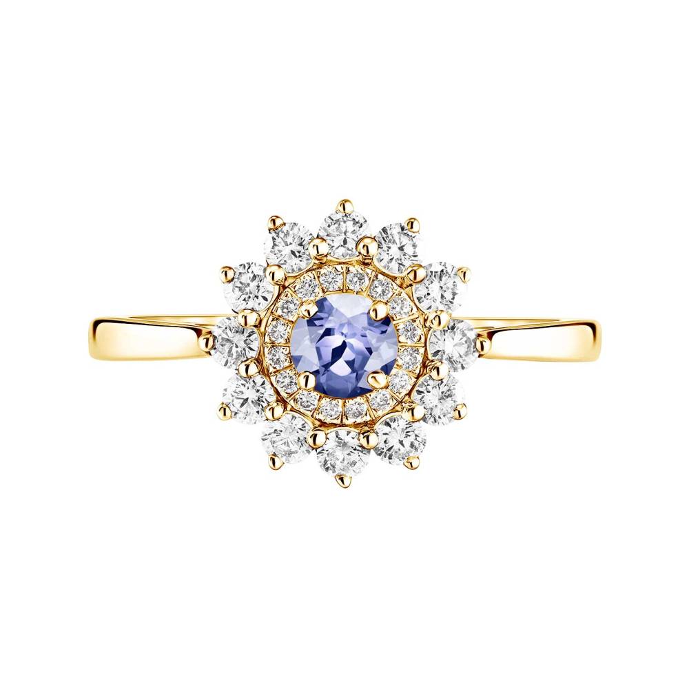 Ring Yellow gold Tanzanite Lefkos 4 mm 2