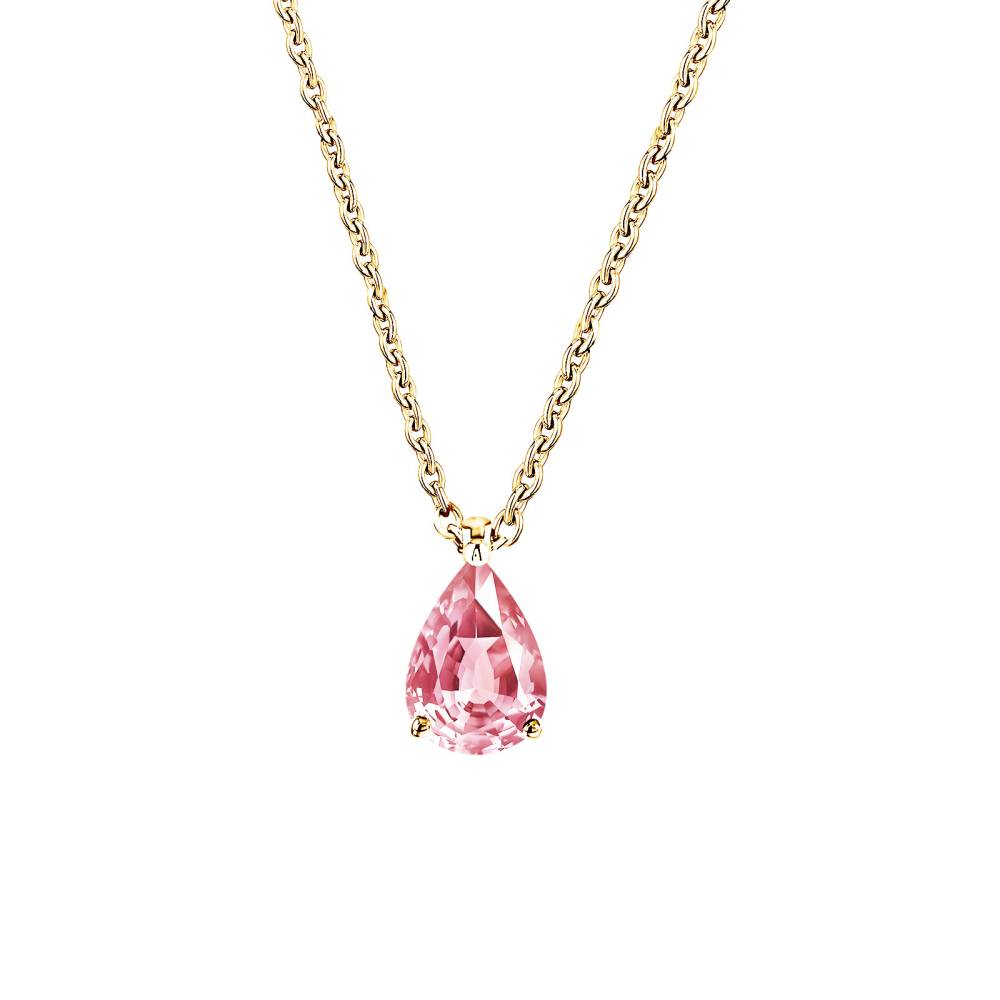 Pendant Yellow gold Tourmaline and diamonds Lady Poire M 2