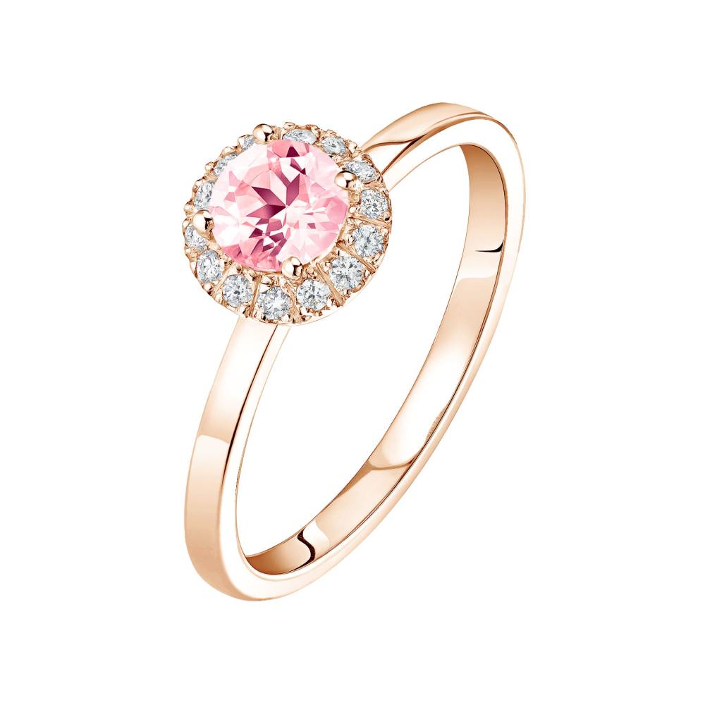 Ring Rose gold Tourmaline and diamonds Rétromantique M 2