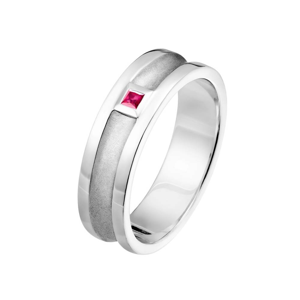 Ring White gold Ruby Minotaure 2