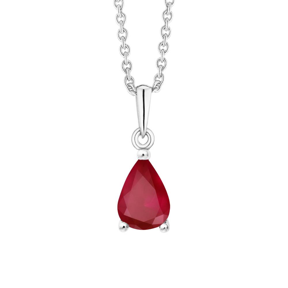 Pendant White gold Ruby Goutte 2