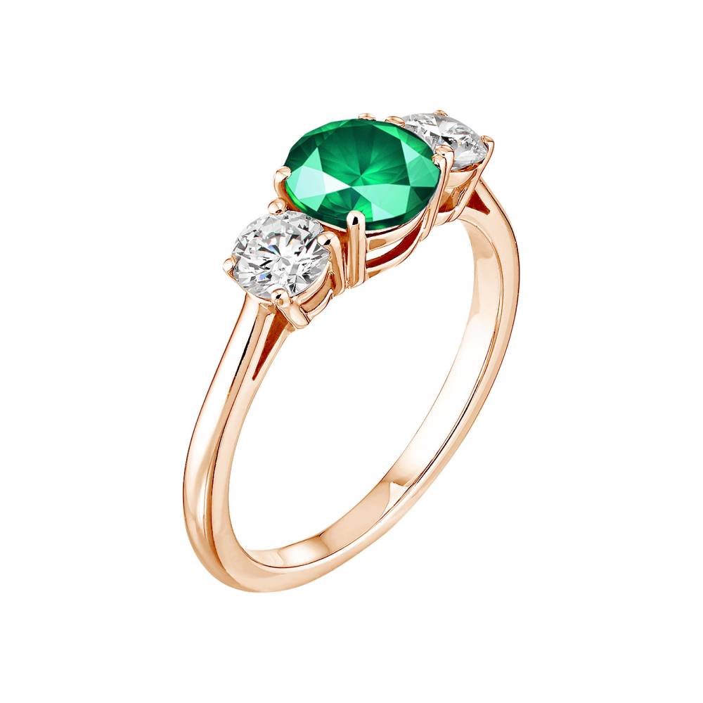 Ring Rose gold Emerald Lady Duo 2