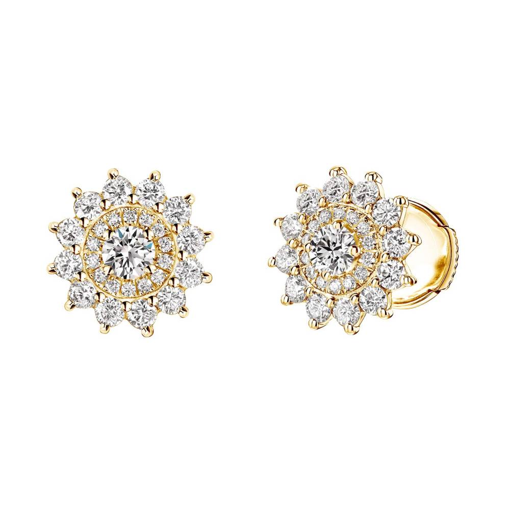 Earrings Yellow gold Diamond Lefkos 2