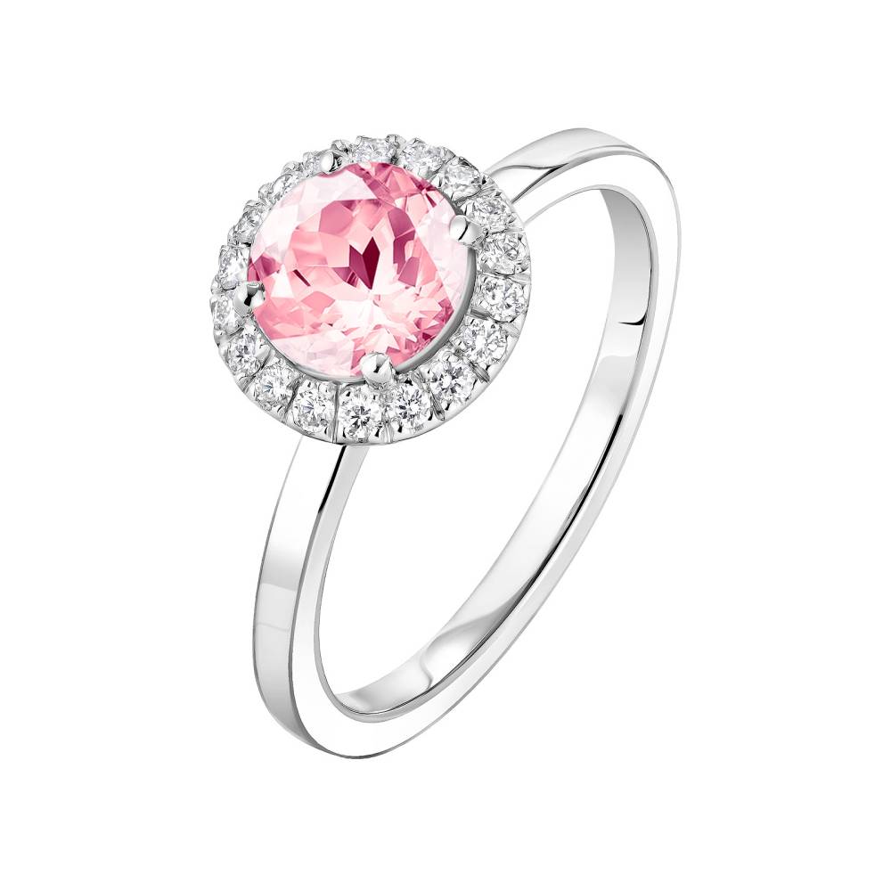 Ring Platinum Tourmaline and diamonds Rétromantique L 2