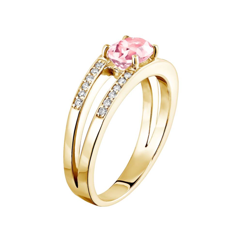 Ring Yellow gold Tourmaline and diamonds Cassandra 3