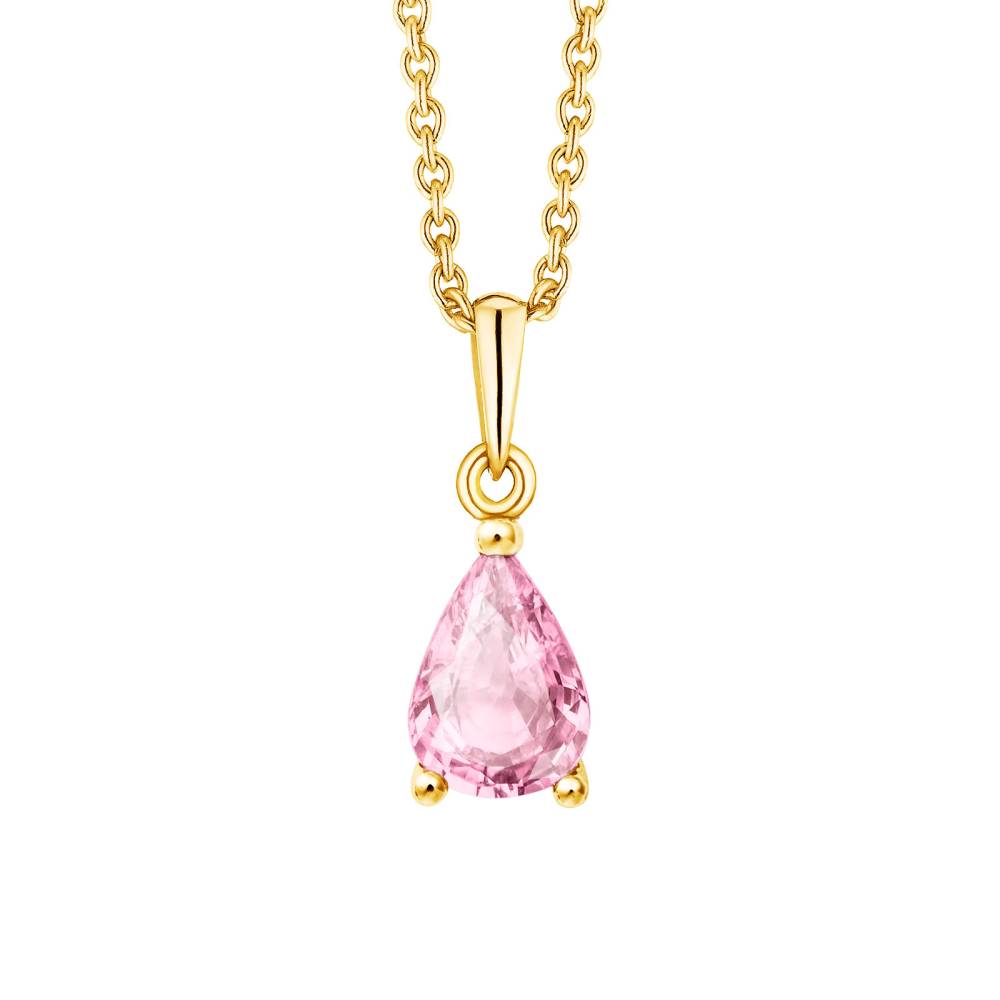 Pendant Yellow gold Tourmaline Goutte 2