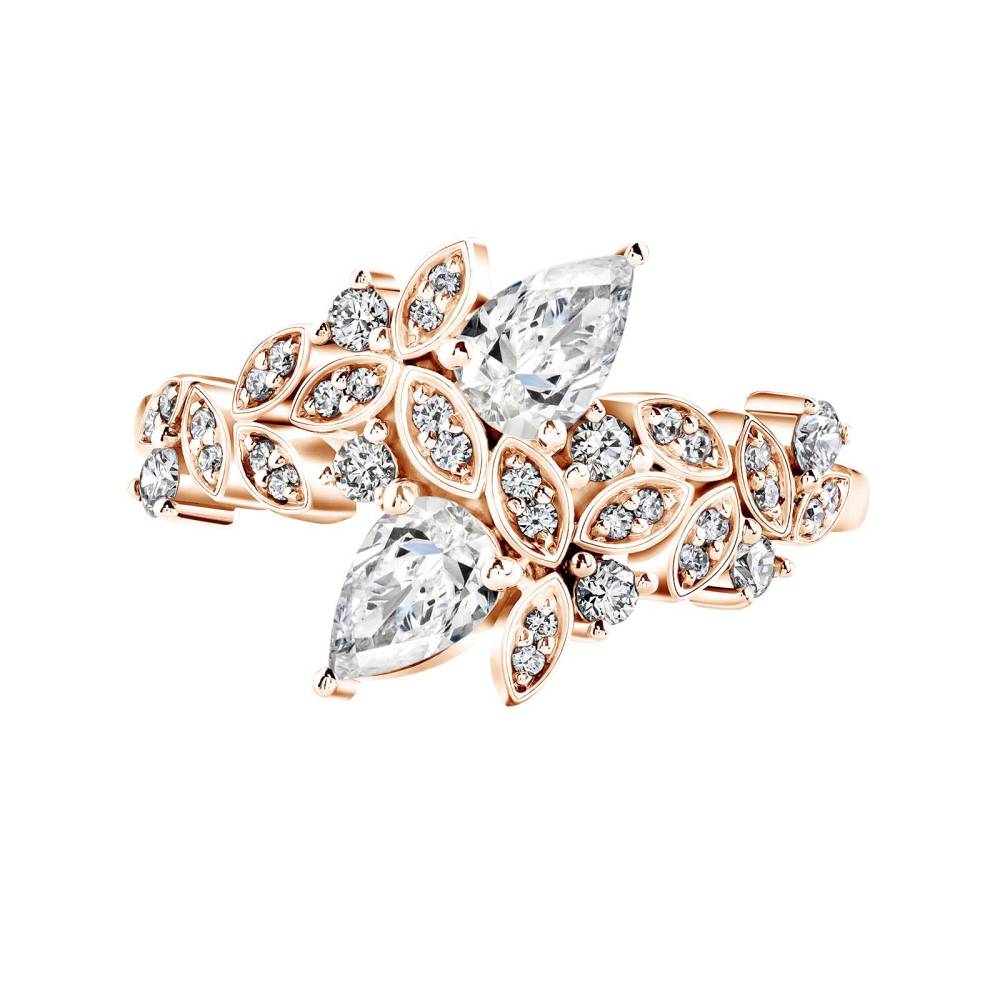 Ring Rose gold Diamond EverBloom Toi & Moi 2