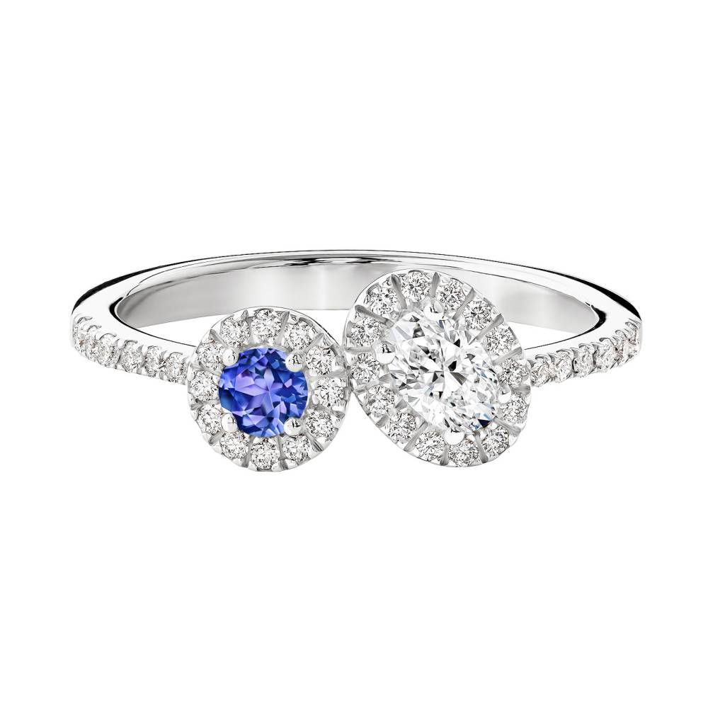 Ring Platinum Tanzanite and diamonds AlterEgo Ovale 2