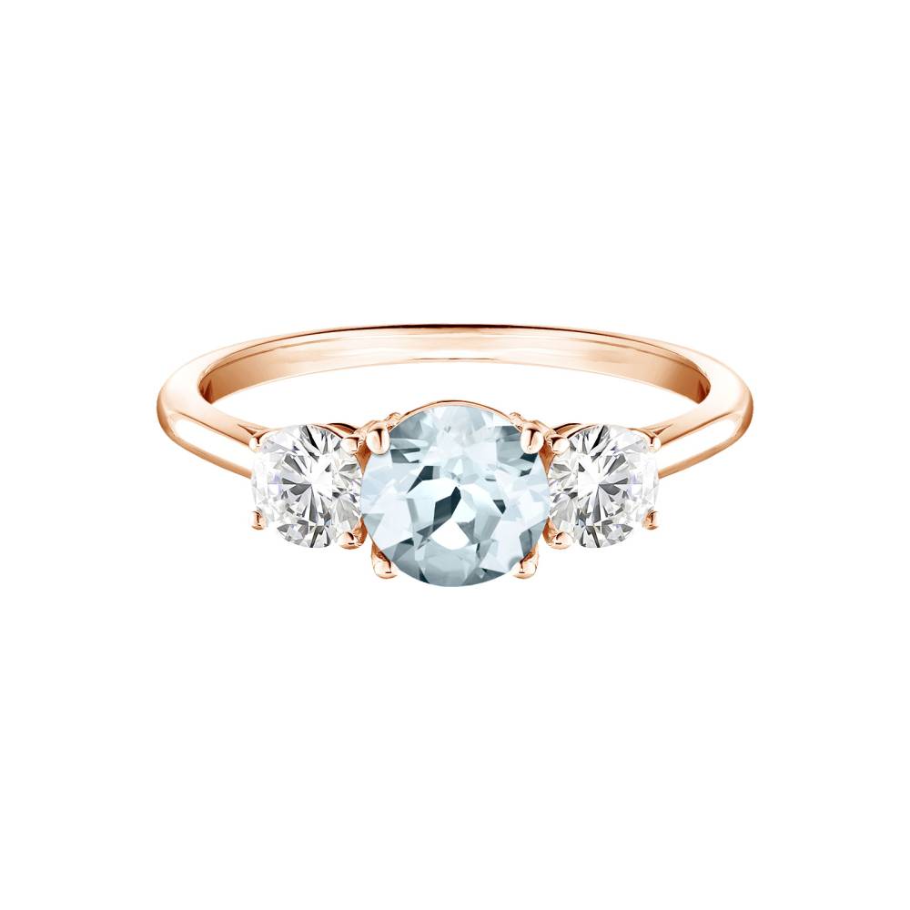 Ring Roségold Aquamarin Little Lady Duo 2