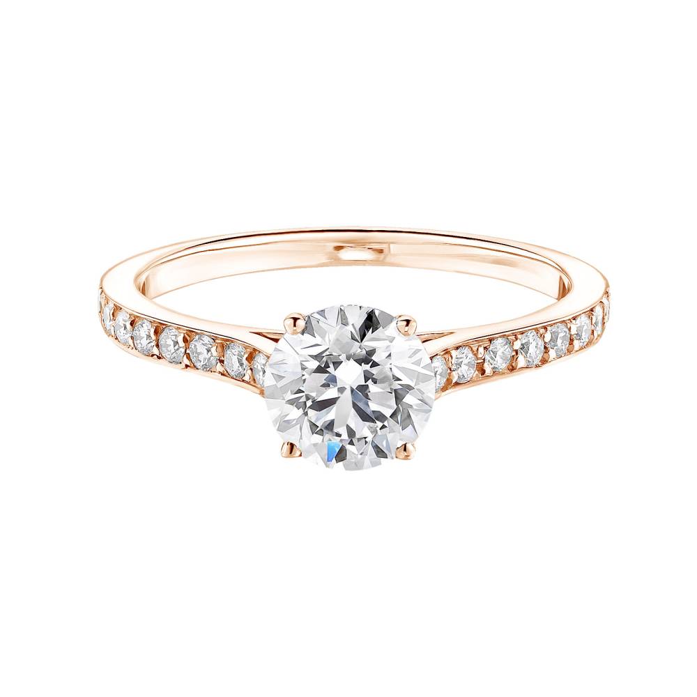 Bague Or rose Diamant Lady Pavée 1 ct 2