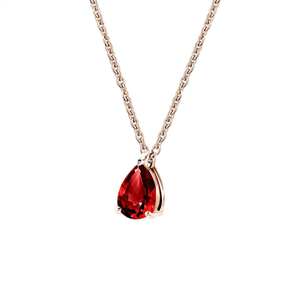 Anhänger Roségold Granat und diamanten Lady Poire M 3