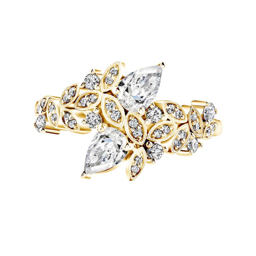 Ring Yellow gold Diamond EverBloom Toi & Moi 2