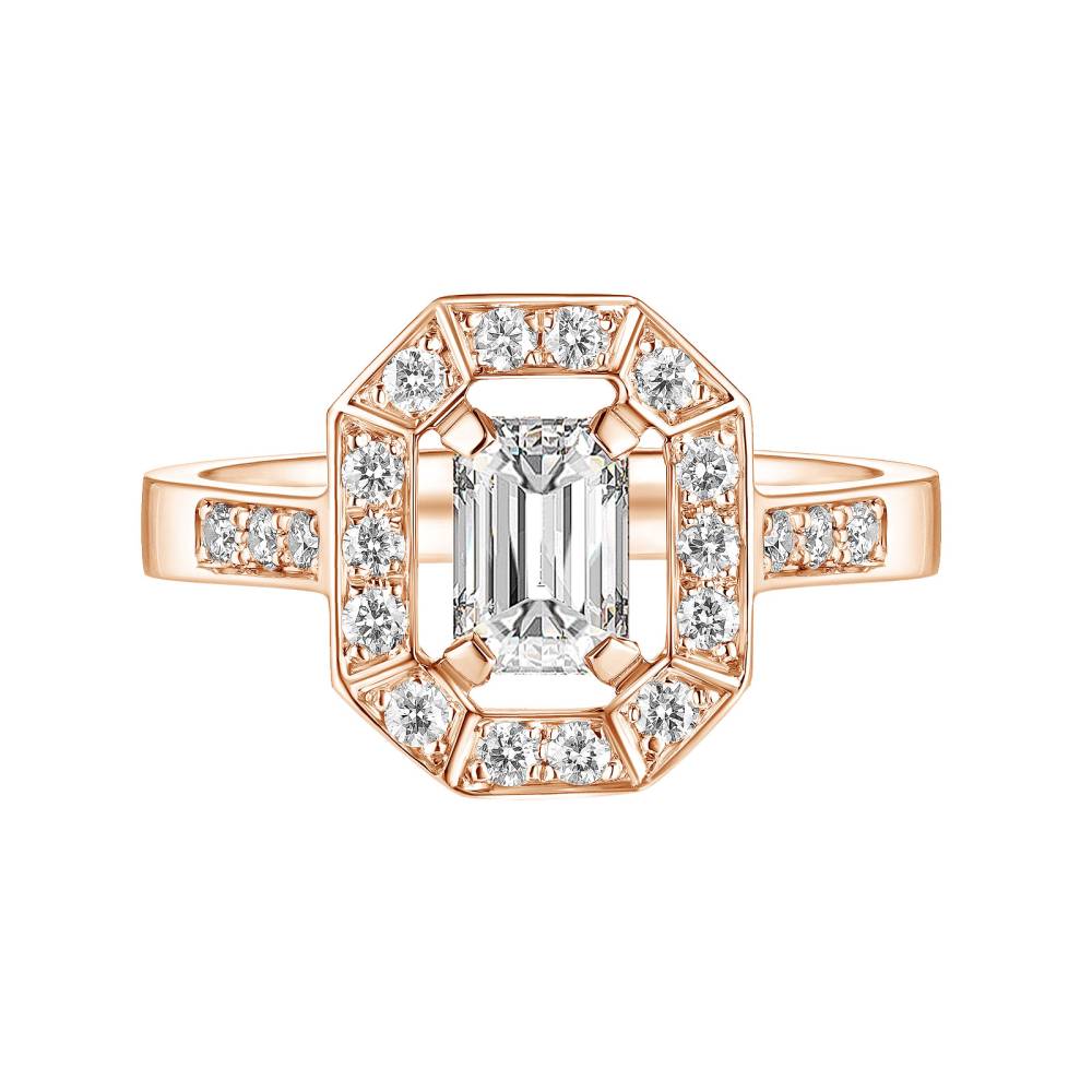 Ring Rose gold Diamond Art Déco 2