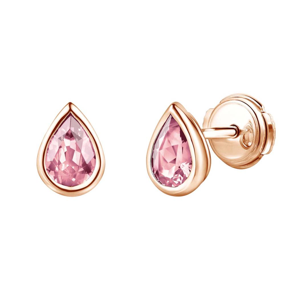 Boucles d'oreilles Or rose Tourmaline Gemmyorama 2