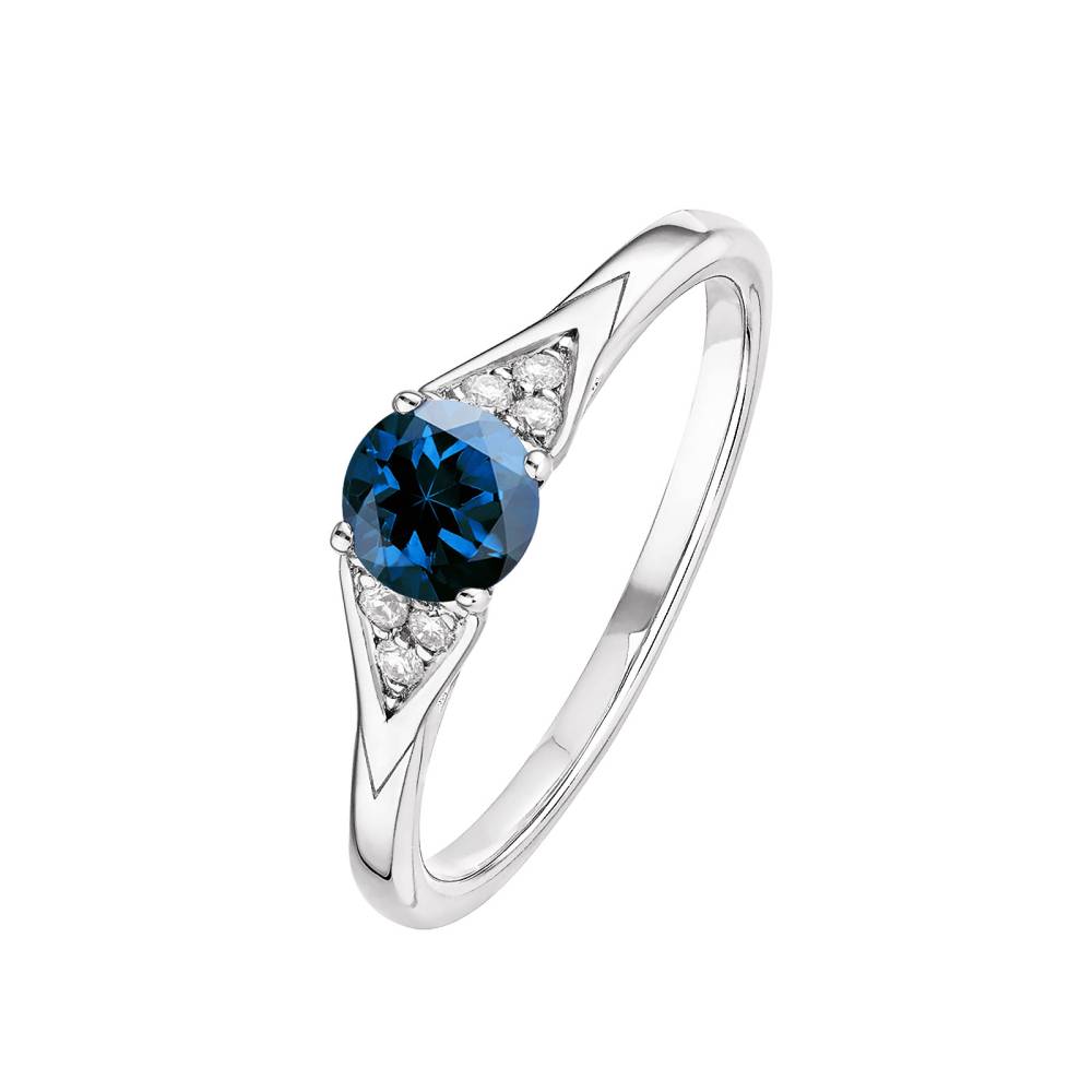 Ring White gold Sapphire and diamonds Lady Trio 2