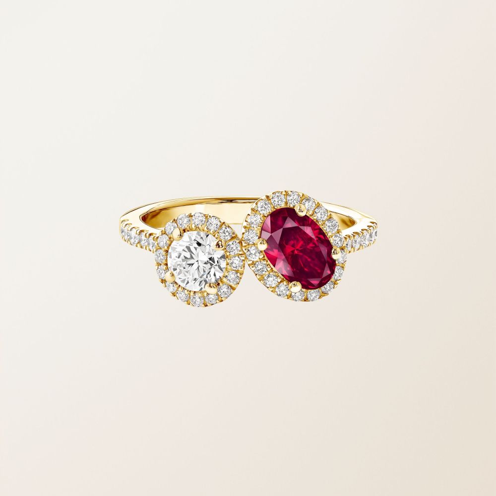 Ring Gelbgold Rubin und diamanten AlterEgo Ovale L 2