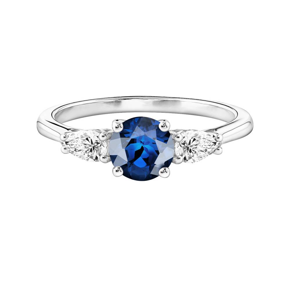 Ring Platin Saphir und diamanten Lady Duo de Poires 2