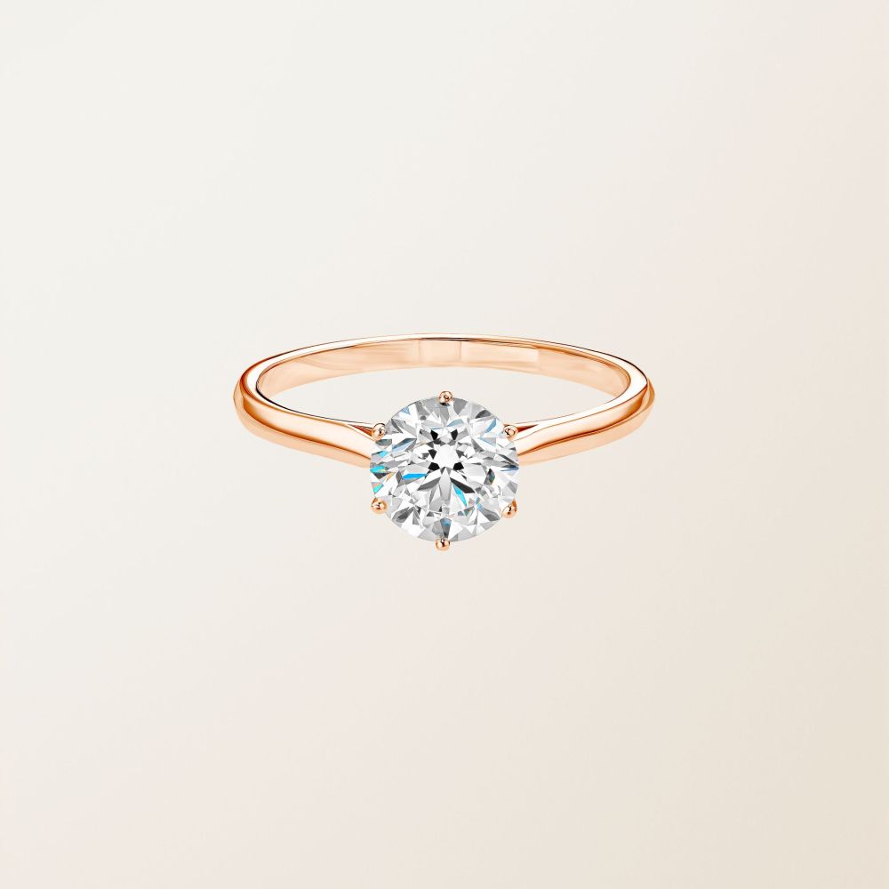 Ring Rose gold Diamond Lady 1 ct 2