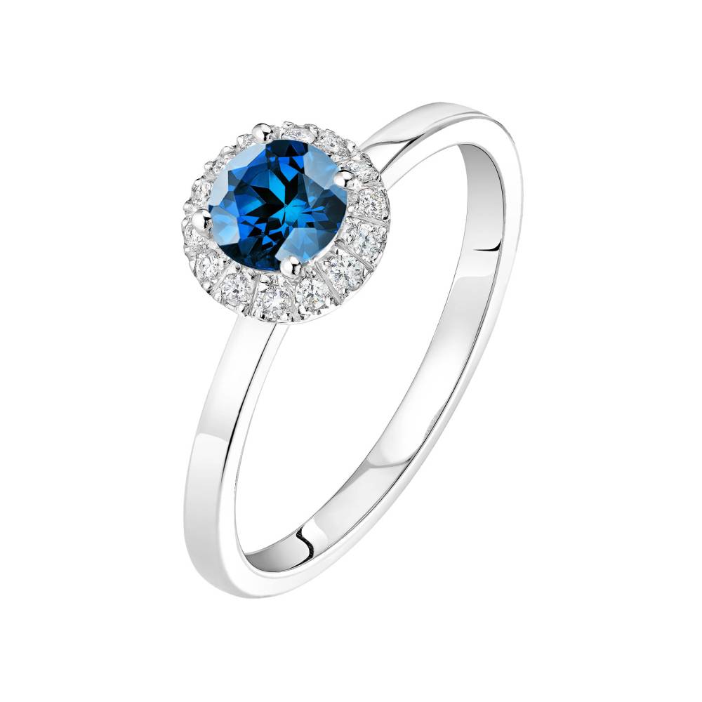 Ring Platin Saphir und diamanten Rétromantique M 2