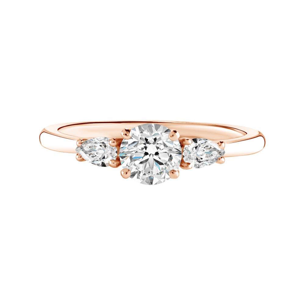 Bague Or rose Diamant Little Lady Duo de Poires 2