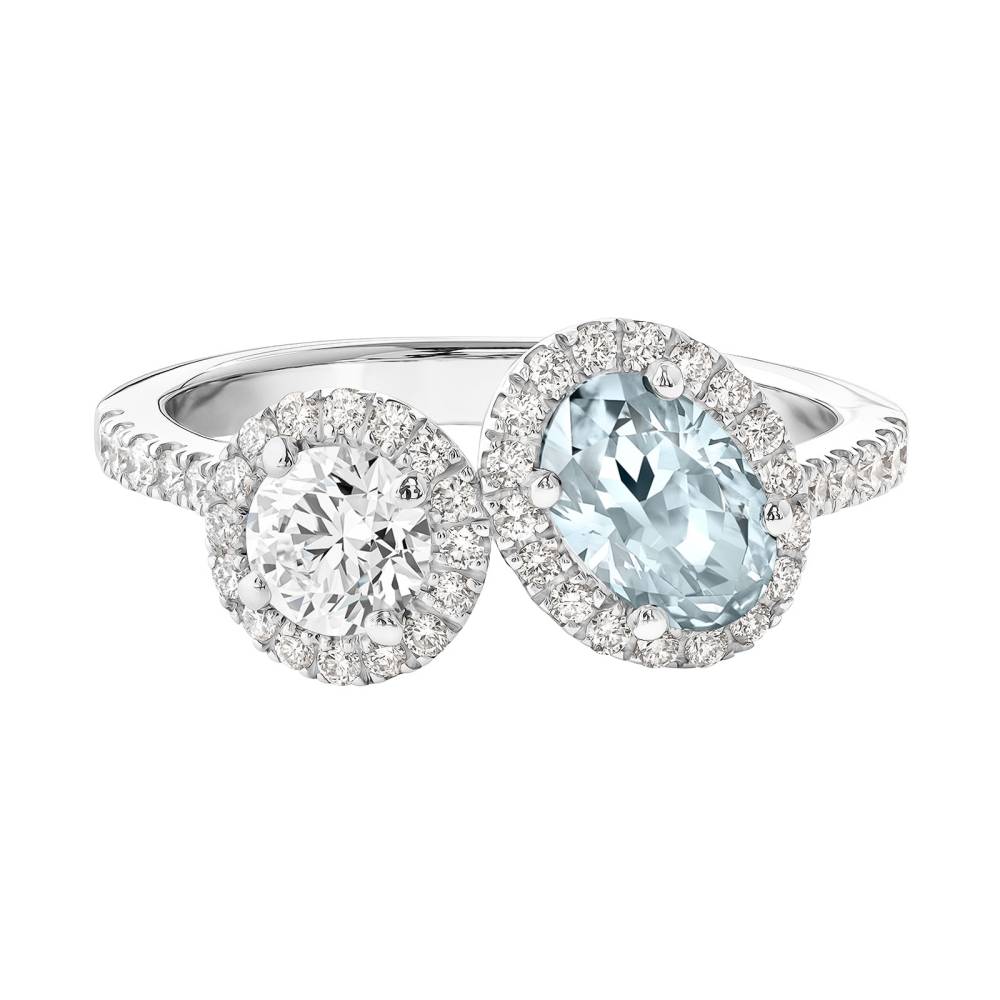 Ring White gold Aquamarine and diamonds AlterEgo Ovale L 2