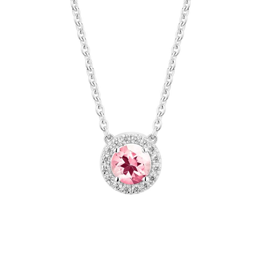 Pendant White gold Tourmaline and diamonds Rétromantique S 2