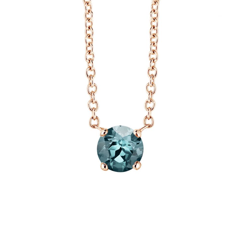 Pendant Rose gold Blue Grey Sapphire Lady XL 2