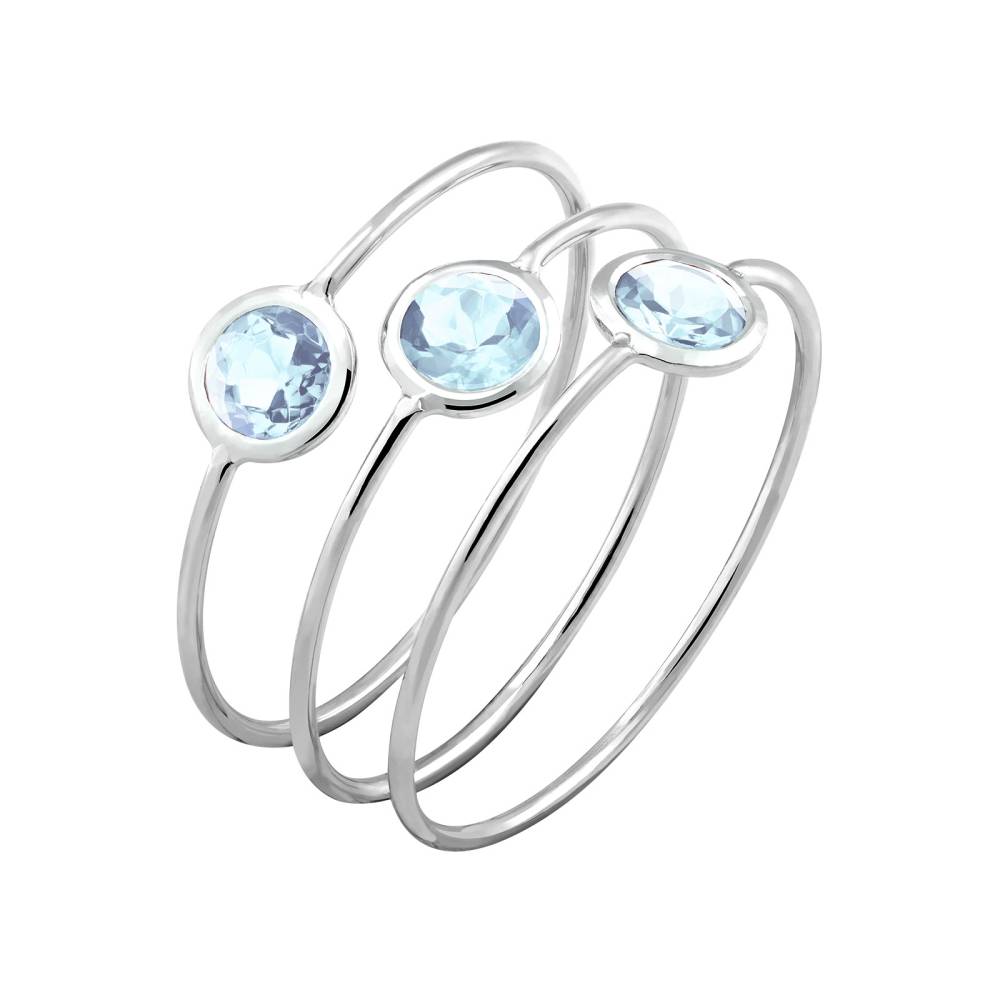 Bague Or blanc Aigue-marine Triorama 2