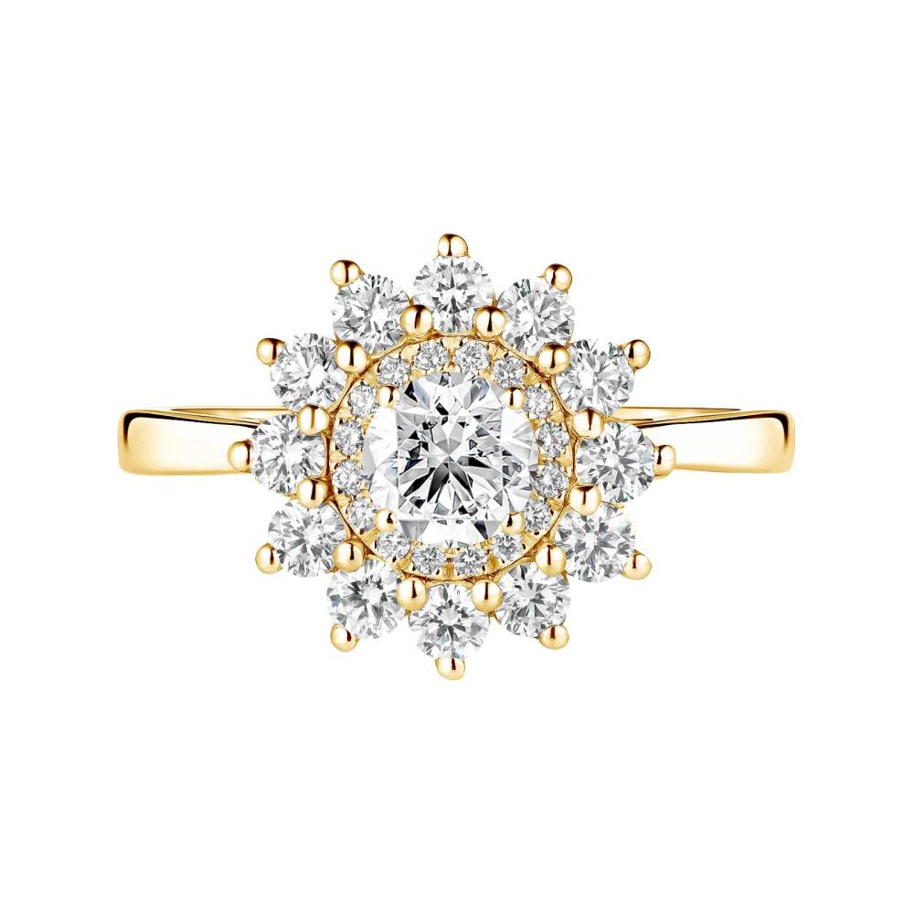 Ring Yellow gold Diamond Lefkos 5 mm 2