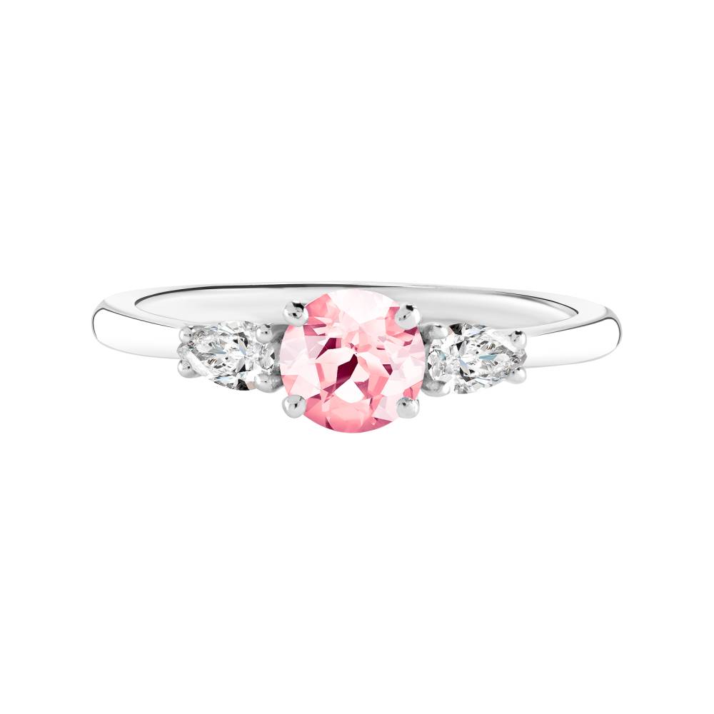 Bague Or blanc Tourmaline et diamants Little Lady Duo de Poires 2