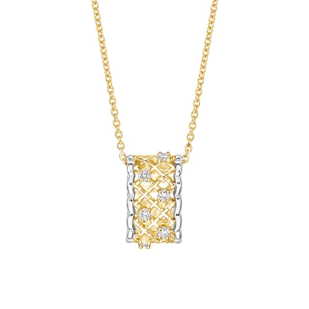 Pendant Yellow and white gold Diamond RétroMilano 2